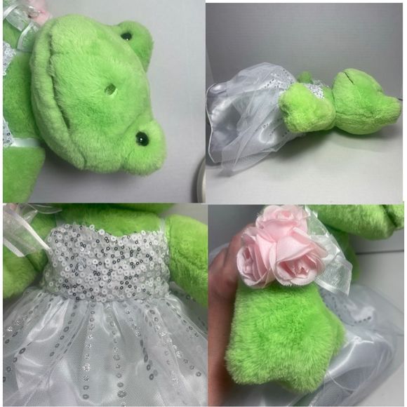 NWOT Build a Bear Spring Green Frog with Princess Outfit PRICE VERY FIRM - Picture 10 of 16